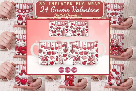 3D Inflated Valentine Gnome Mug Wrap Bundle Review