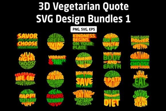 3D Vegetarian Quote Design for Real Projects