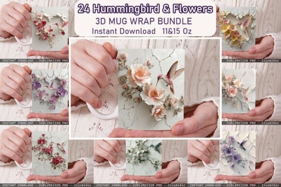 Hummingbird Flowers 3D Mug Wrap Design Review