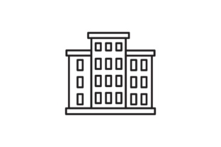 Outline Office Building Icon 1